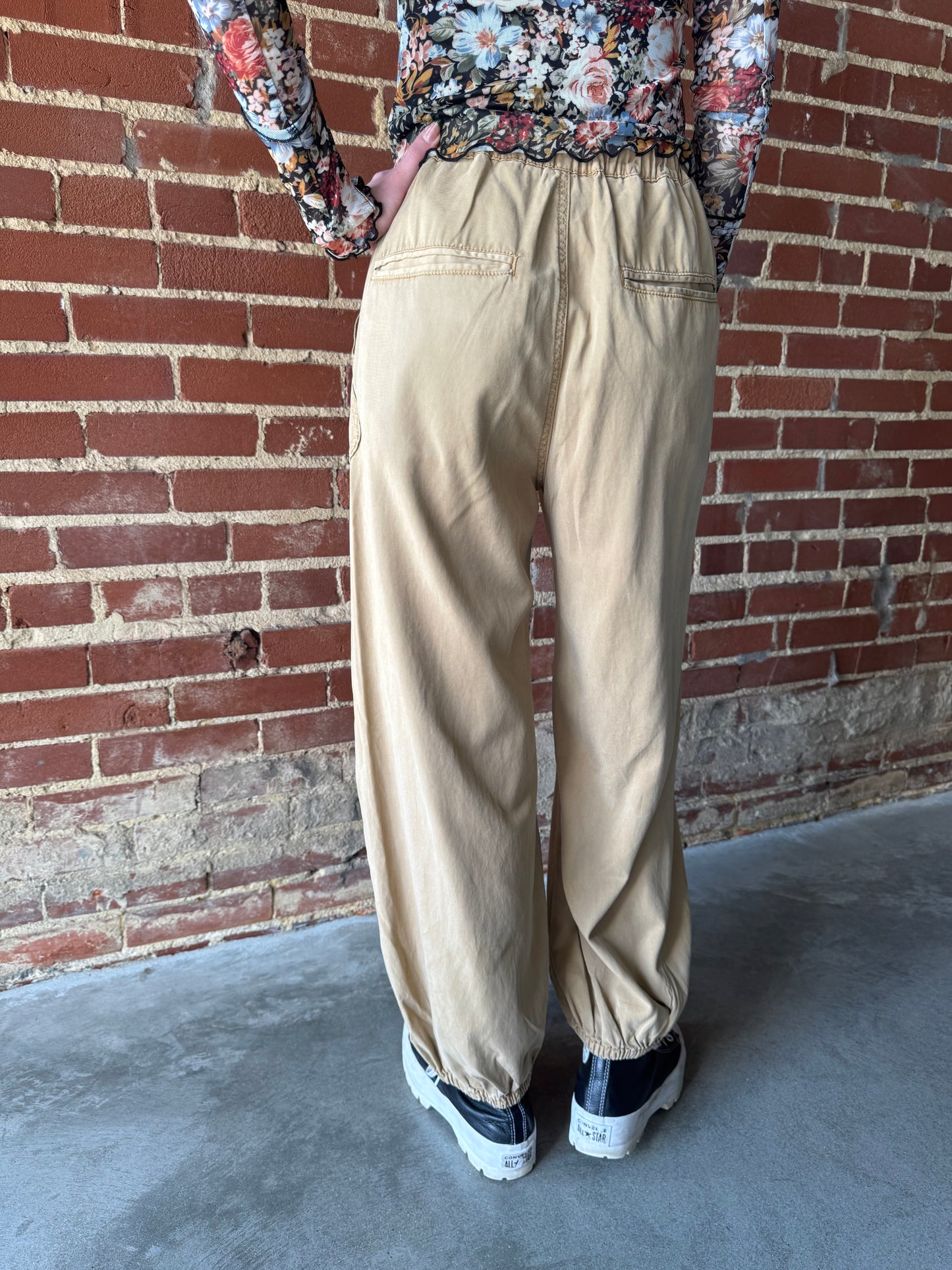 Camel Drawstring Pants