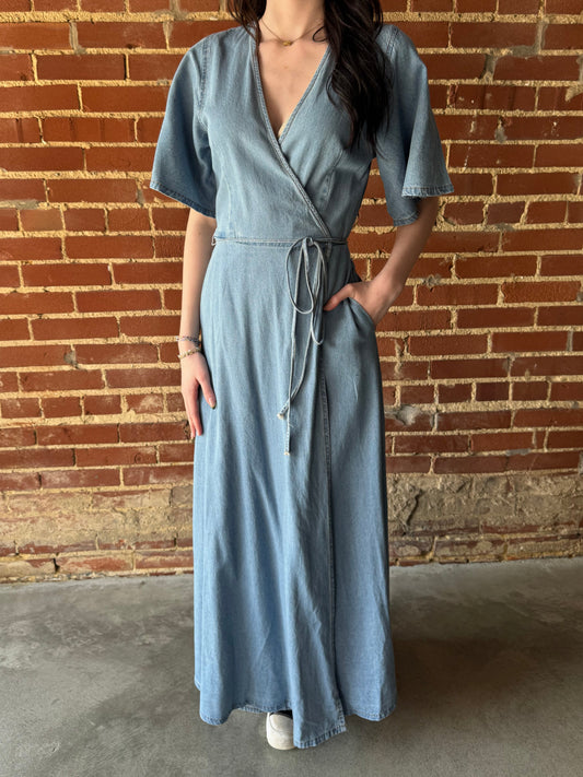 Denim Wrap Dress