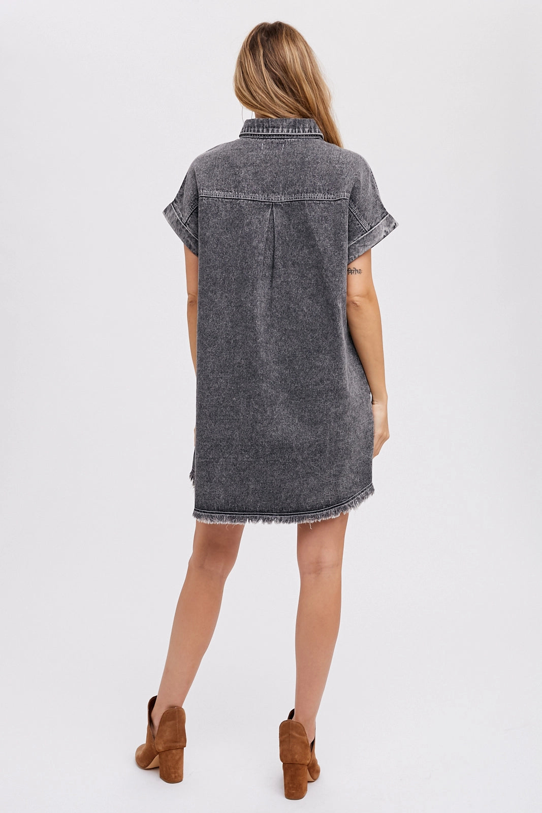 Frayed Shirt Dress