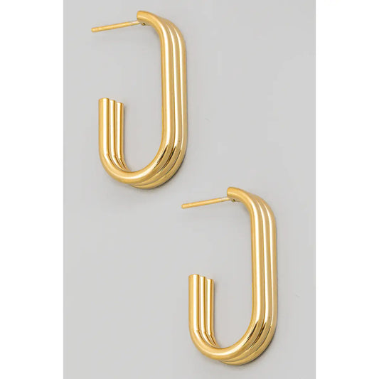 Oval Hoop Earrings